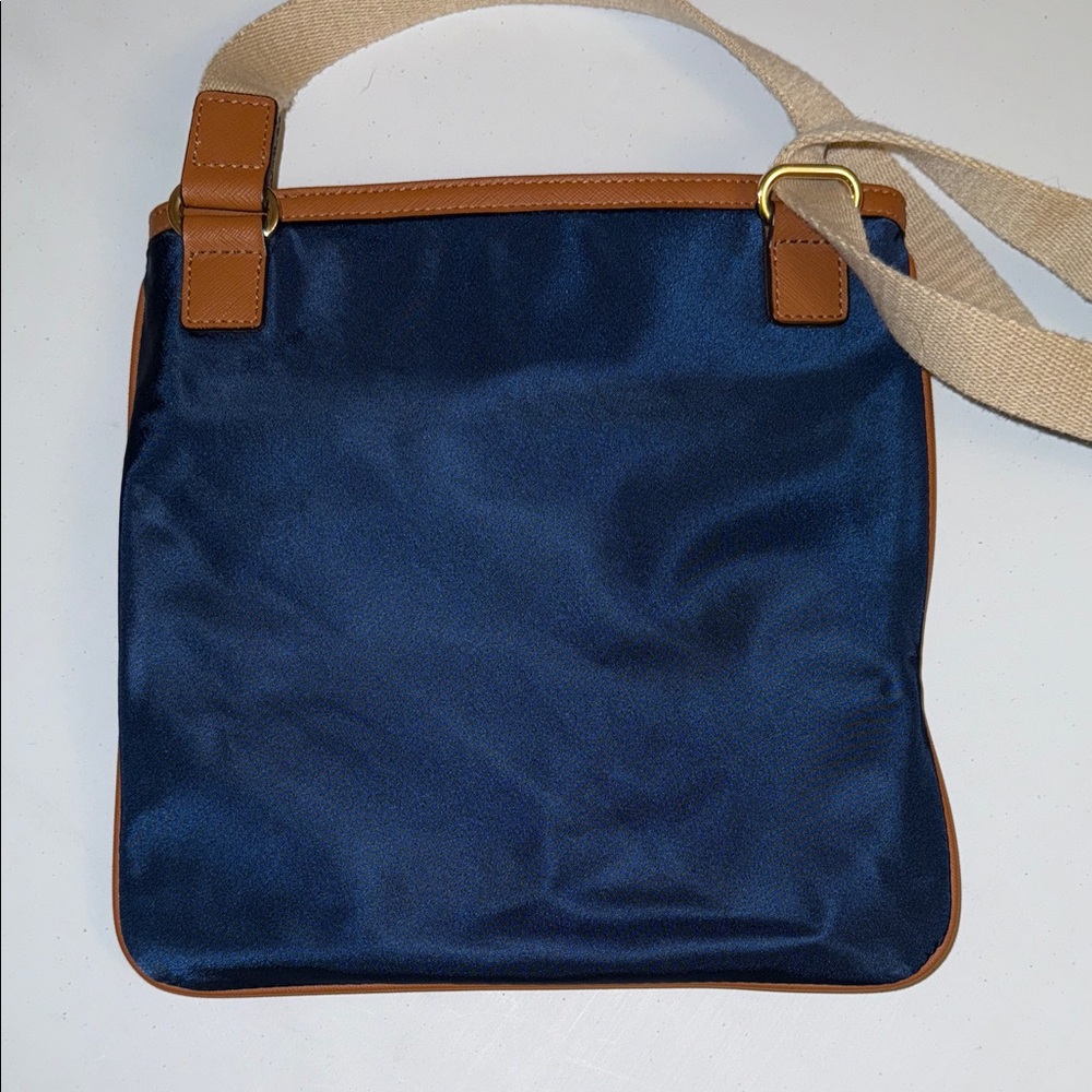 Michael Kors Navy and Tan Crossbody Bag - Picture 3 of 4